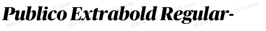 Publico Extrabold Regular字体转换